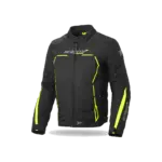 Campera con protecciones Racing, modelo Seventy JR65 hombre negro / amarillo