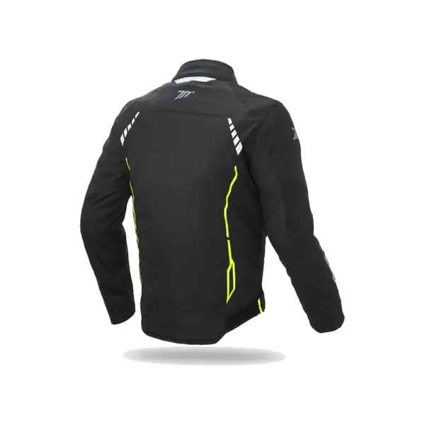 Campera con protecciones Racing, modelo Seventy JR65 hombre negro / amarillo - Imagen 2
