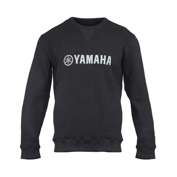 Buzo Crew Neck Frisa Negro Yamaha Alpinestar - Imagen 1