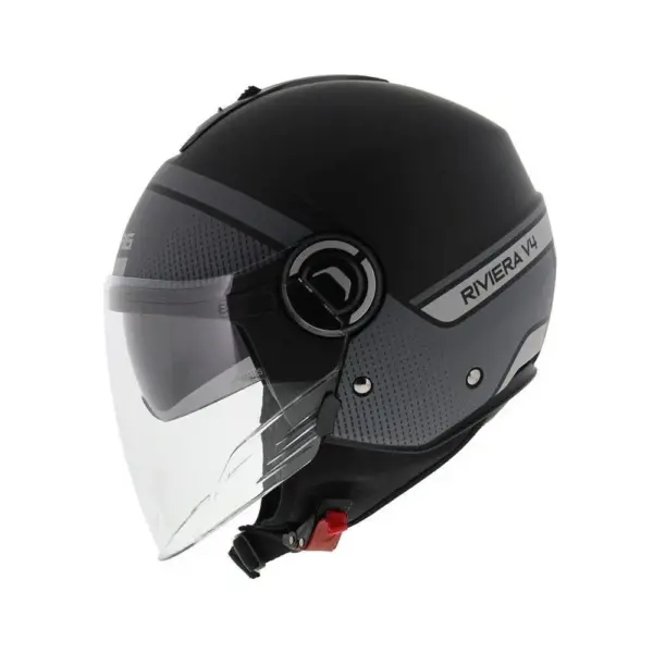 Casco Jet Caberg Riviera V4 Elite NEGRO GRS MATE - TALLE L - Imagen 2