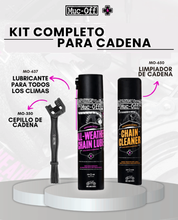 Grasa Lubricante + Desengrasante de Cadena + Cepillo Muc Off - Imagen 1